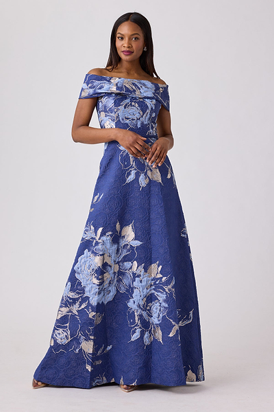 スーツ・フォーマル・ドレス poppy flower jacquard off shoulder dress poppy flower jacquard off shoulder dress - メルカリ