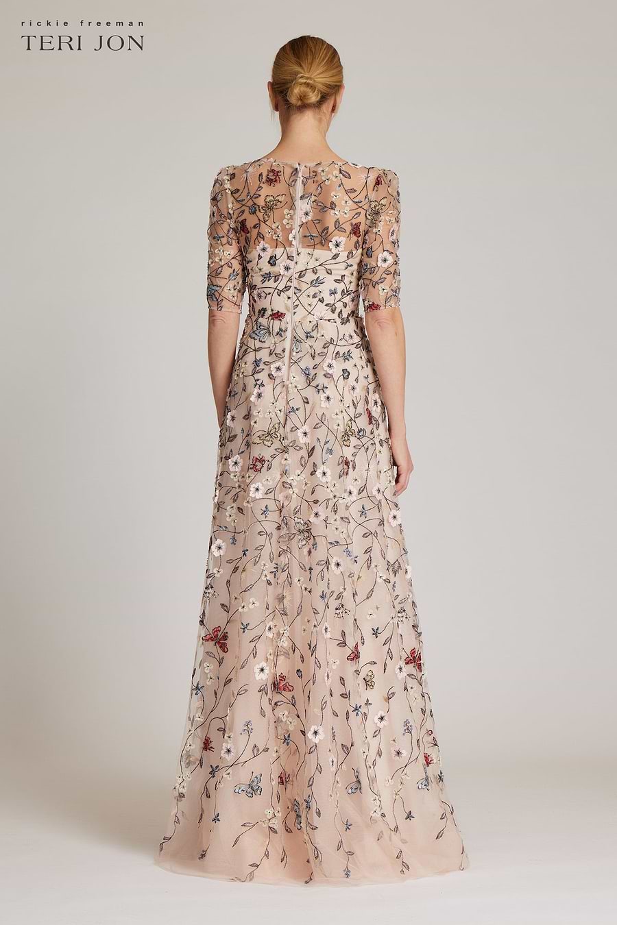 Overlay Gown With 3D Embroidered Florals Terijon.com Overlay Gown With 3D Embroidered Florals Terijon.com