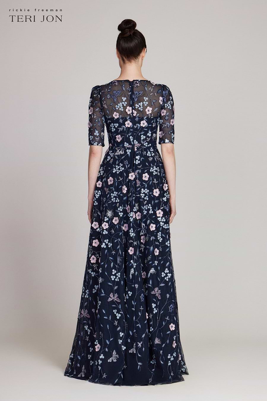 Overlay Gown With 3D Embroidered Florals Terijon.com Overlay Gown With 3D Embroidered Florals Terijon.com
