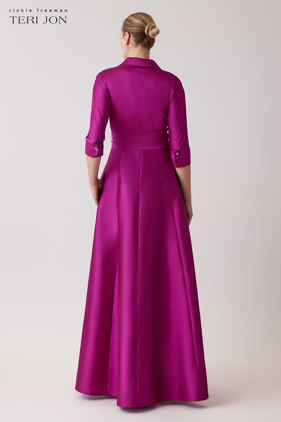 Teri Jon Taffeta Shirt Waist Gown Size 0 Teri Jon Taffeta Shirt Waist Gown Size 0