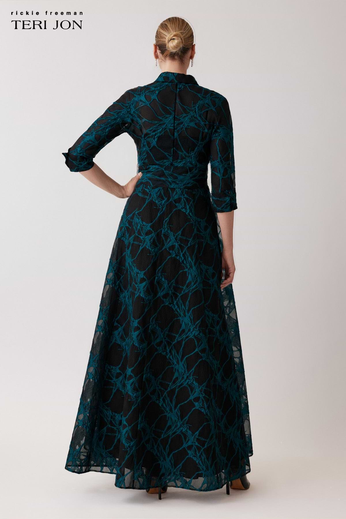Rickie Freeman For Teri Jon A-Line Shirt Gown