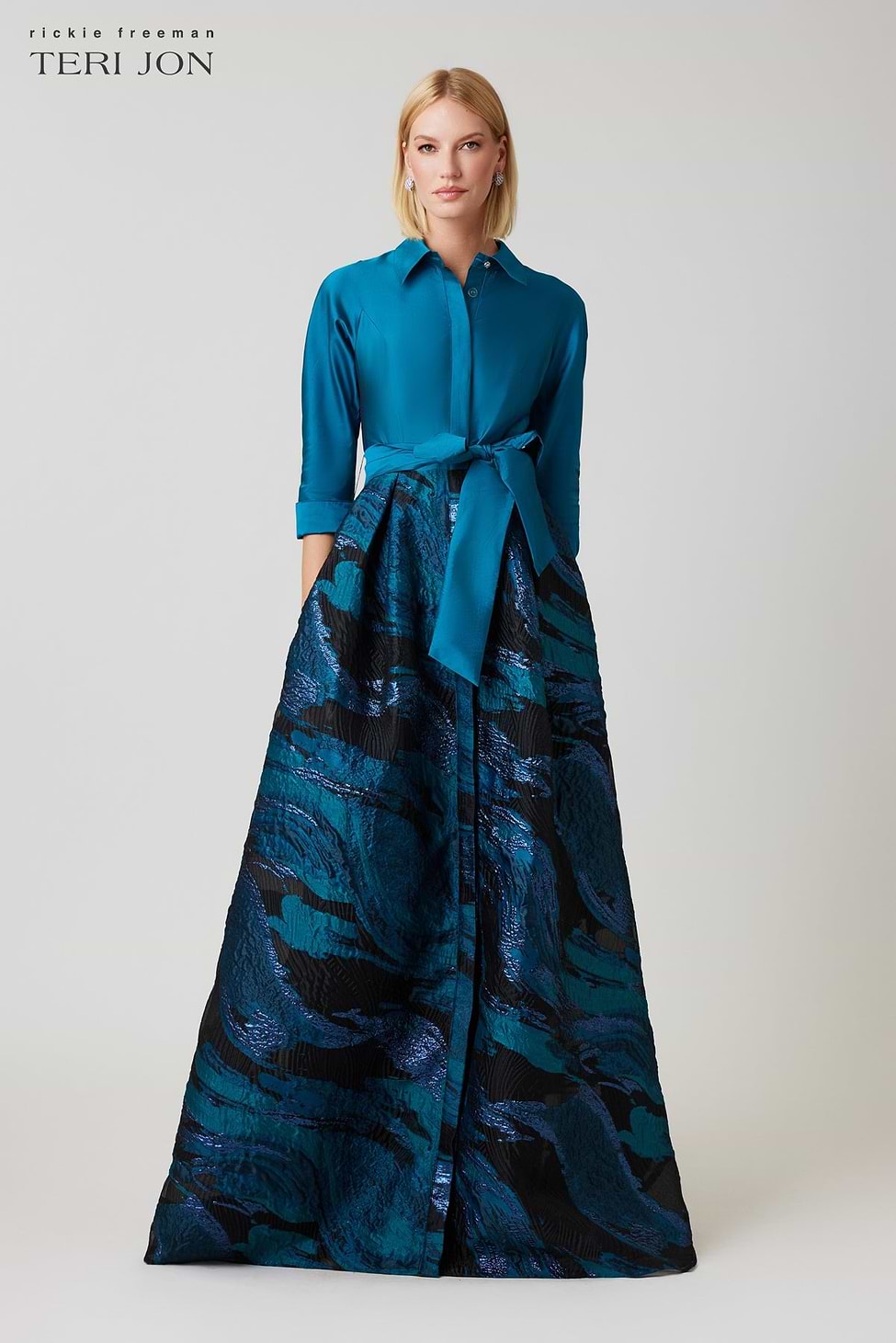 Jacquard Pattern Skirt Shirt Waist Gown – Terijon.com
