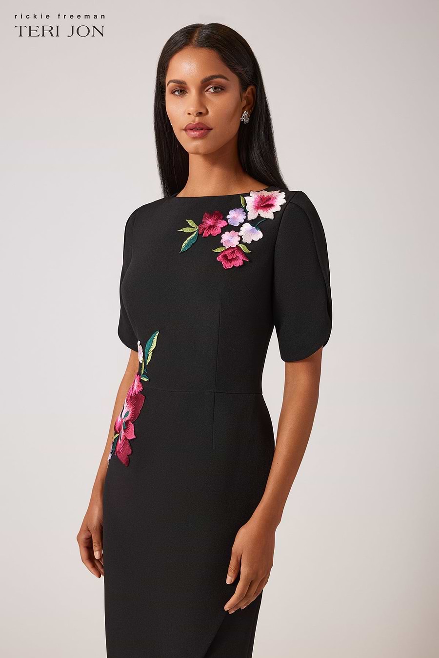 embroidered crepe dress Embroidered Crepe Dress – Saiid Kobeisy Online