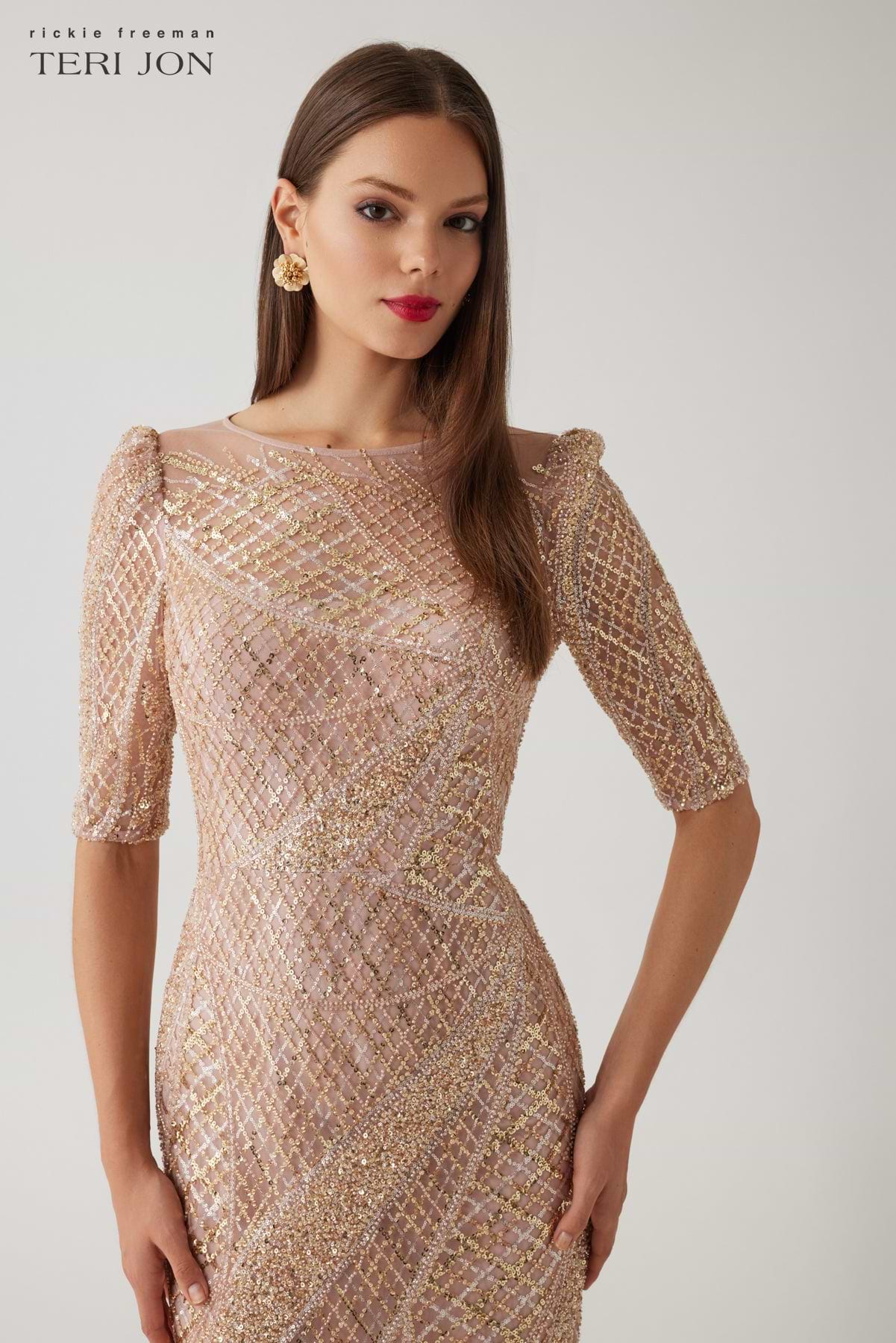 Art Deco Beaded Tulle Gown – Terijon.com