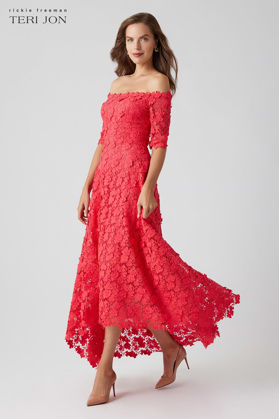teri jon lace cocktail dress Teri Jon Tea Party Delight Dress