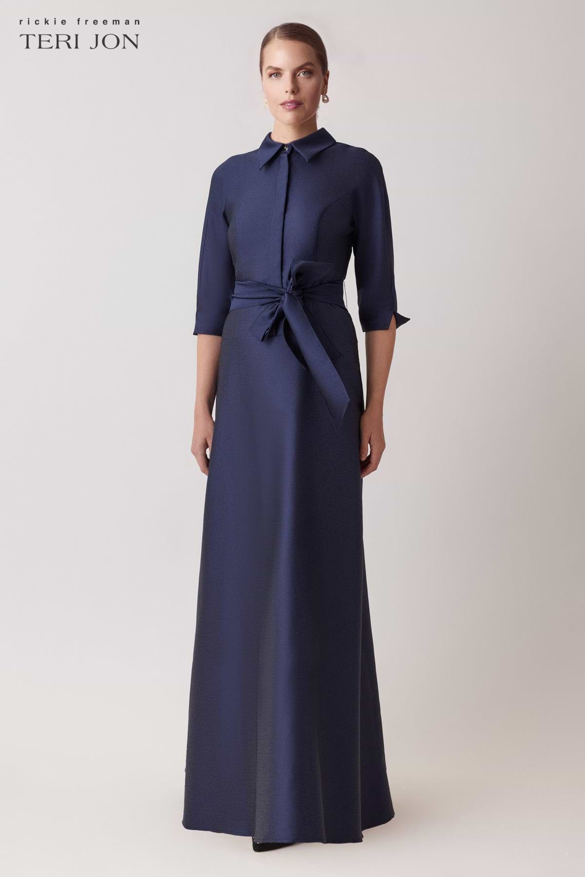 Mikado Shirt Drop Waist Gown – Terijon.com