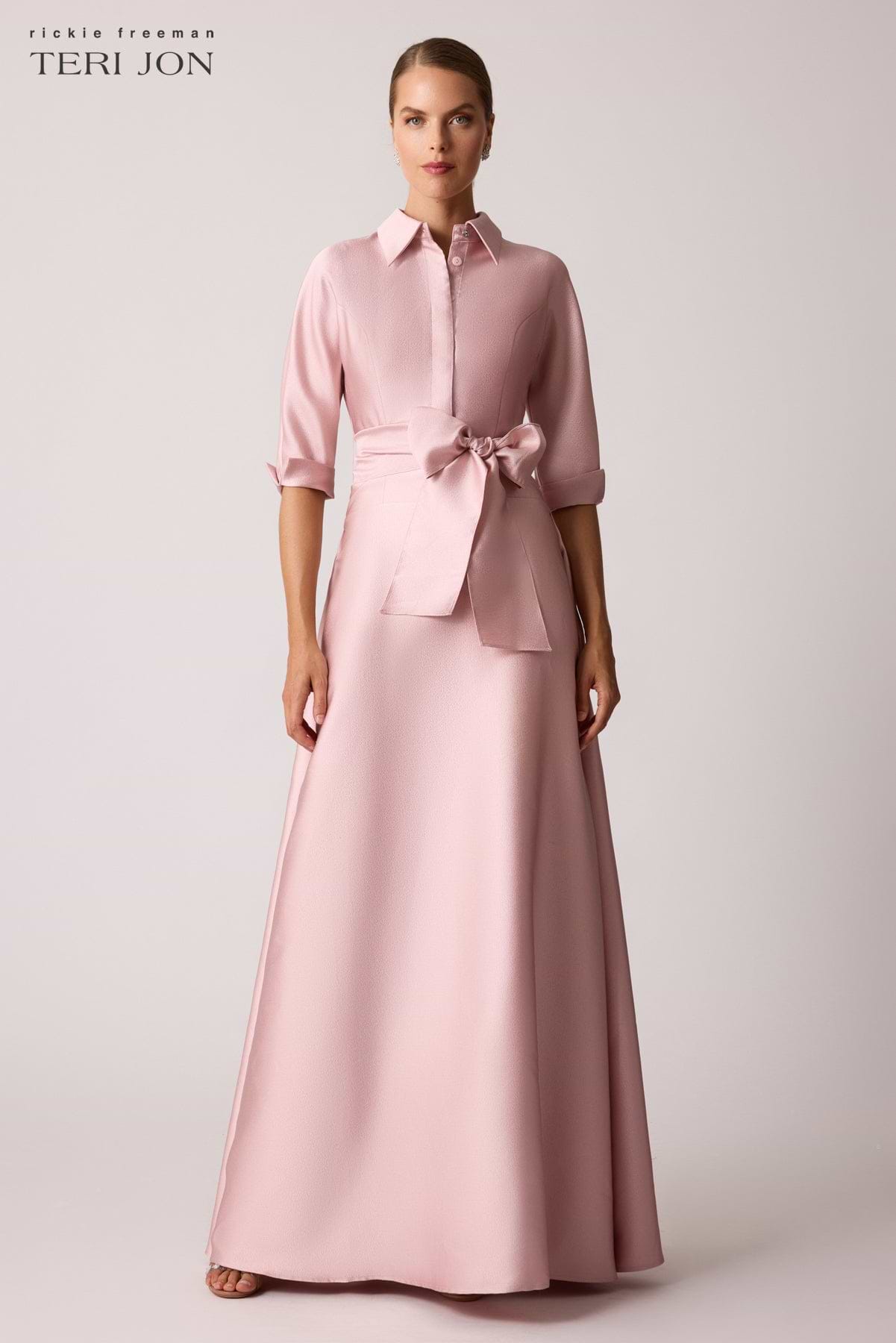 Mikado Shirt Drop Waist Gown – Terijon.com