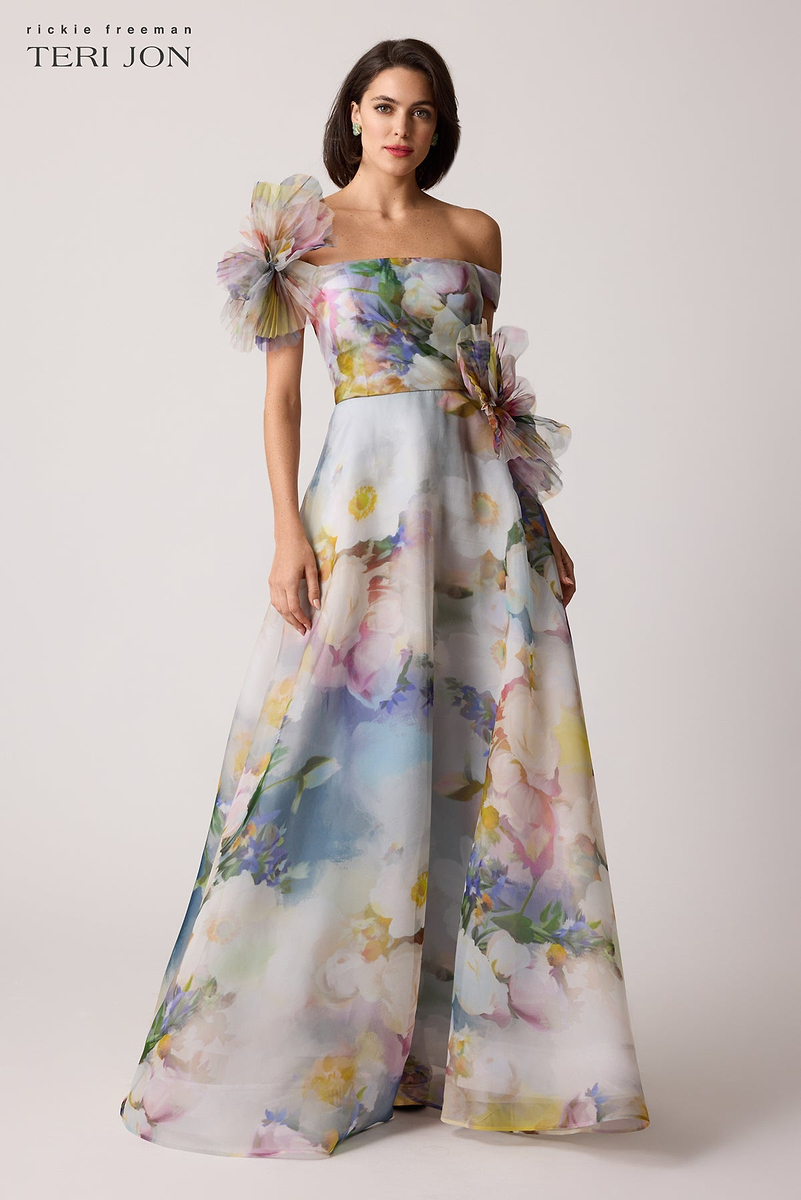 WATERCOLOR PAINT FLORAL DRESS