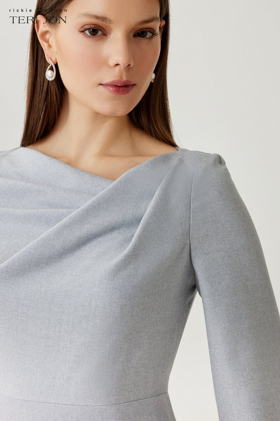 Asymmetrical Drape Lace Hem Dress – Terijon.com