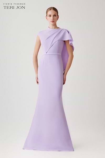 theory asymmetric drape dress in crepe Theory Draped Sweater Dress in Crepe Jersey main image 1