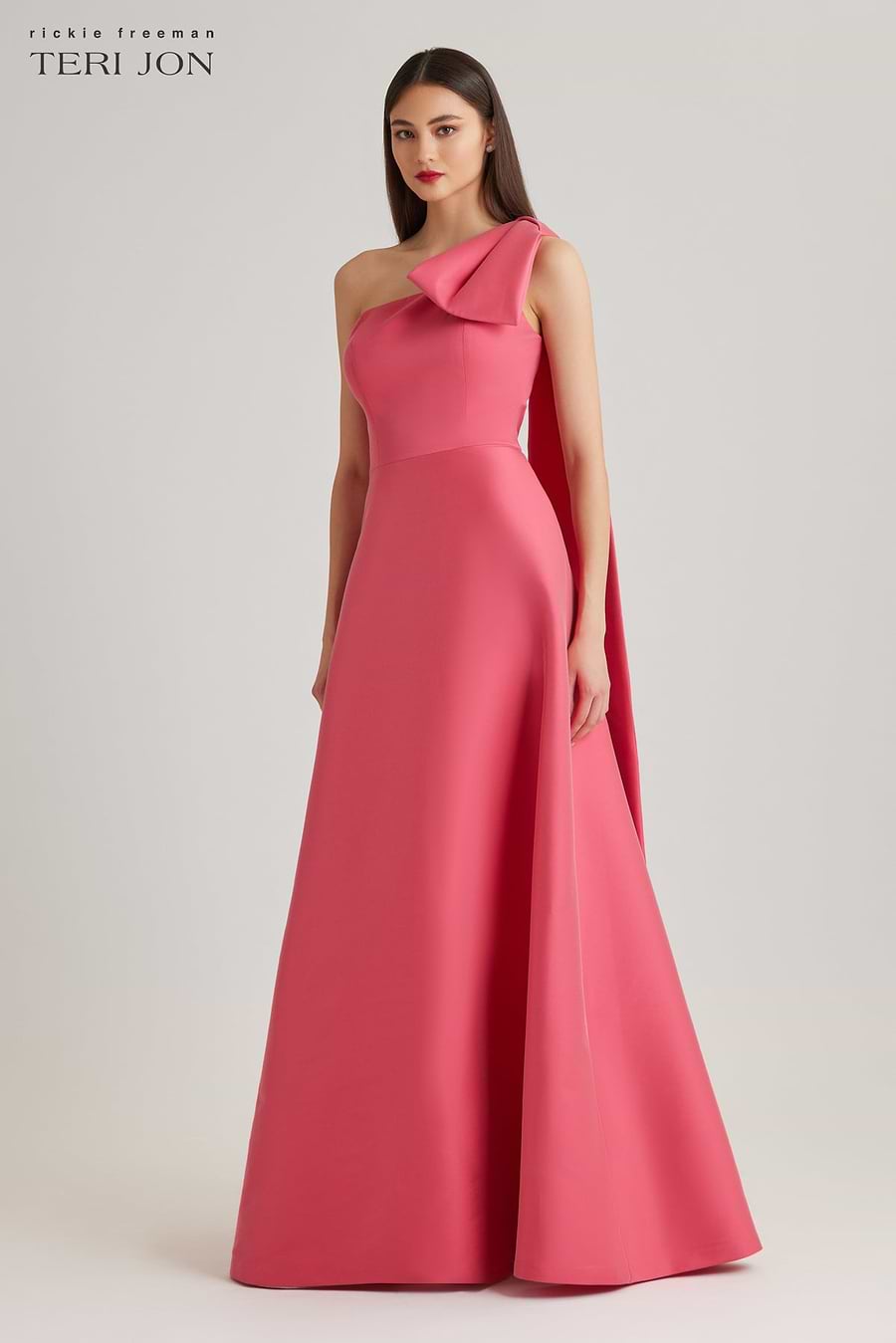 teri jon a line dress Teri Jon Floral Embroidered Tulle Elbow Sleeve Gown - Sage Multi