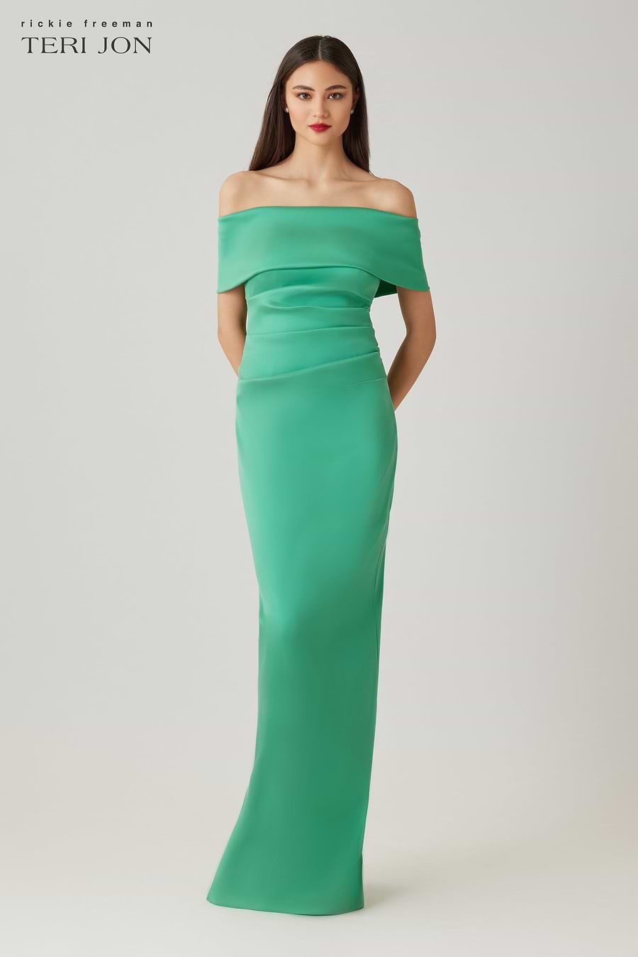 mikado off the shoulder shift dress Mikado Short Off Shoulder Bridal Dress by Adrianna Papell 45020