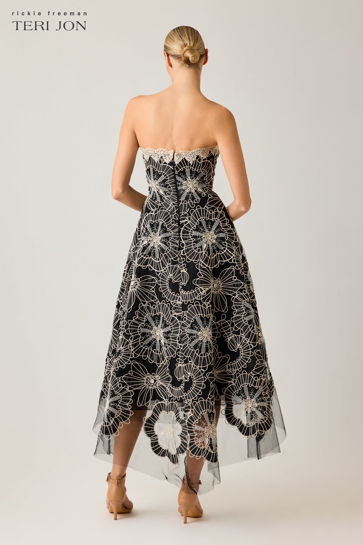 teri jon embroidered tulle dress Sheer romance, structured elegance., Perfect for summer weddings and  cocktail evenings. #TJSPRING26