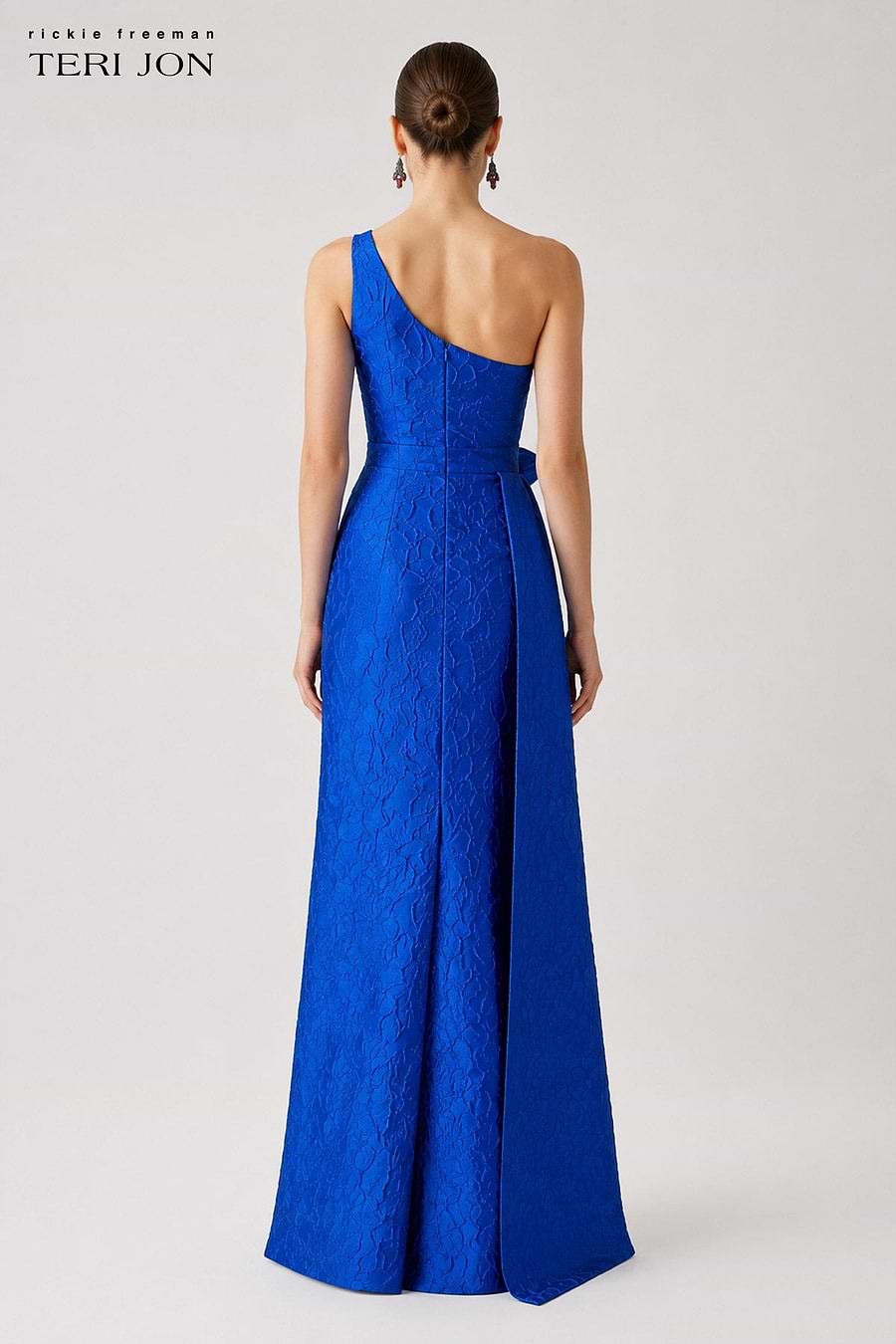 one shoulder side tie dress Amsale Evening Dress P520S
