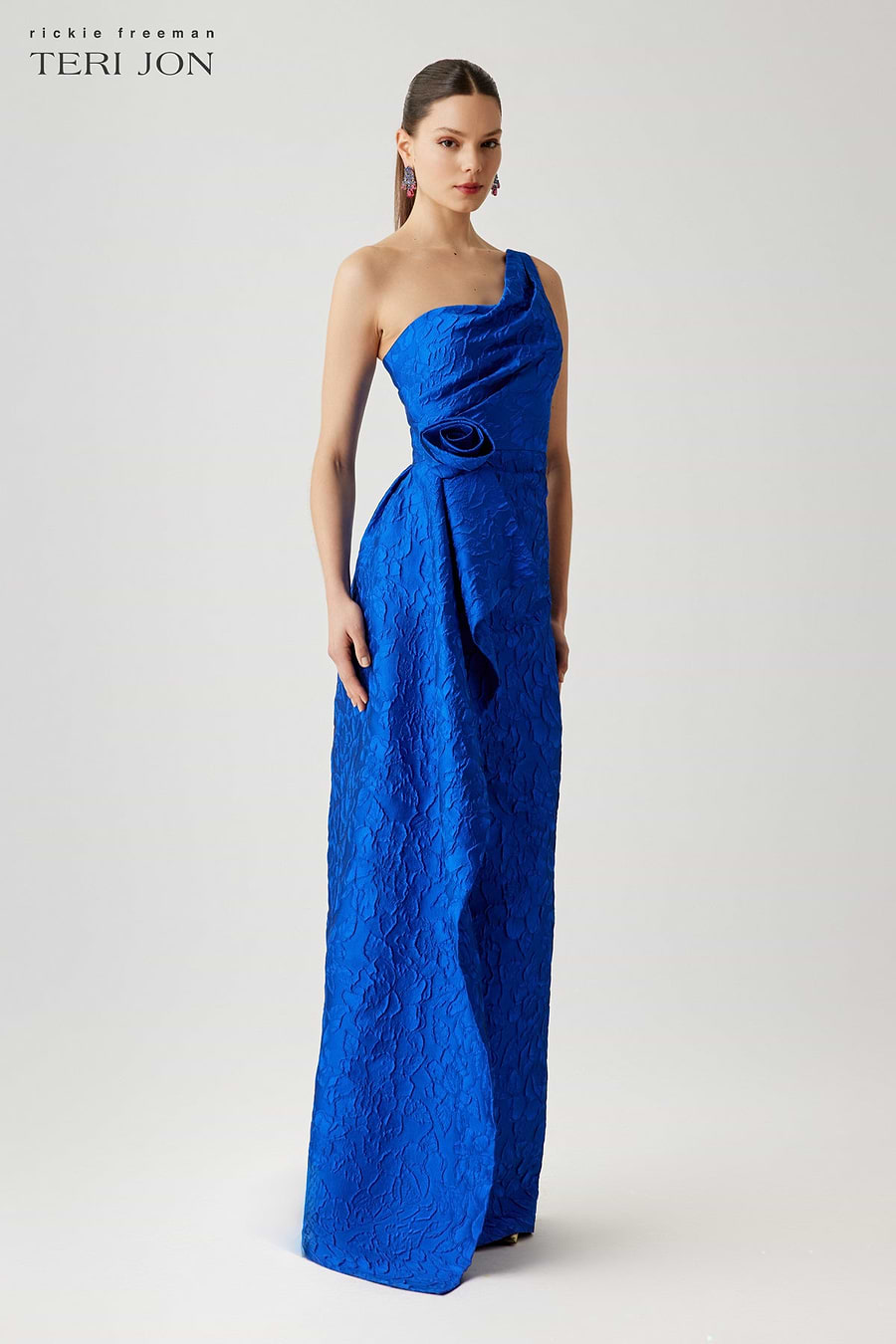 one shoulder dress with flower strap Toperth Light Pink One-Shoulder Cutout Maxi Dress Toperth