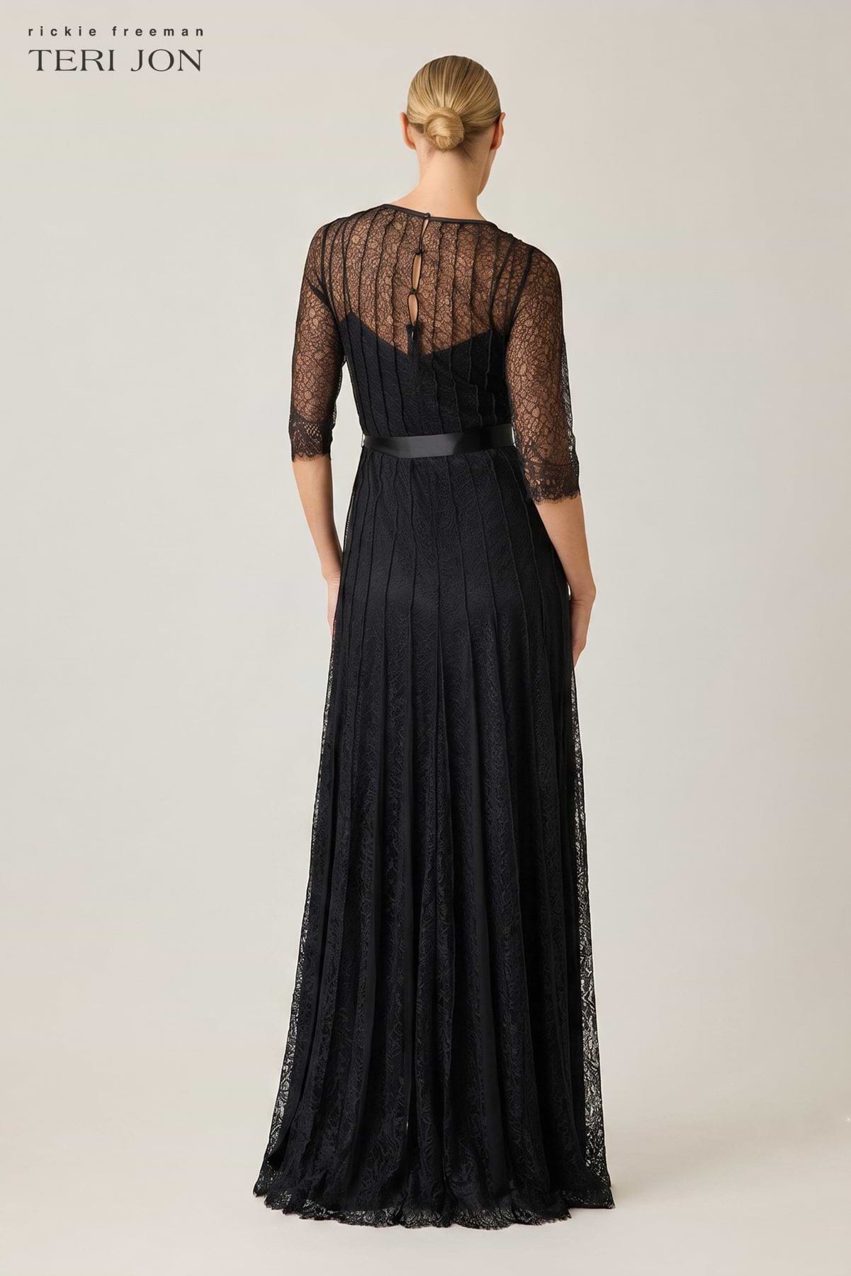 Teri Jon Lace Pintuck Ruffle Hem Gown Size 20 Teri Jon Lace Pintuck Ruffle Hem Gown Size 20