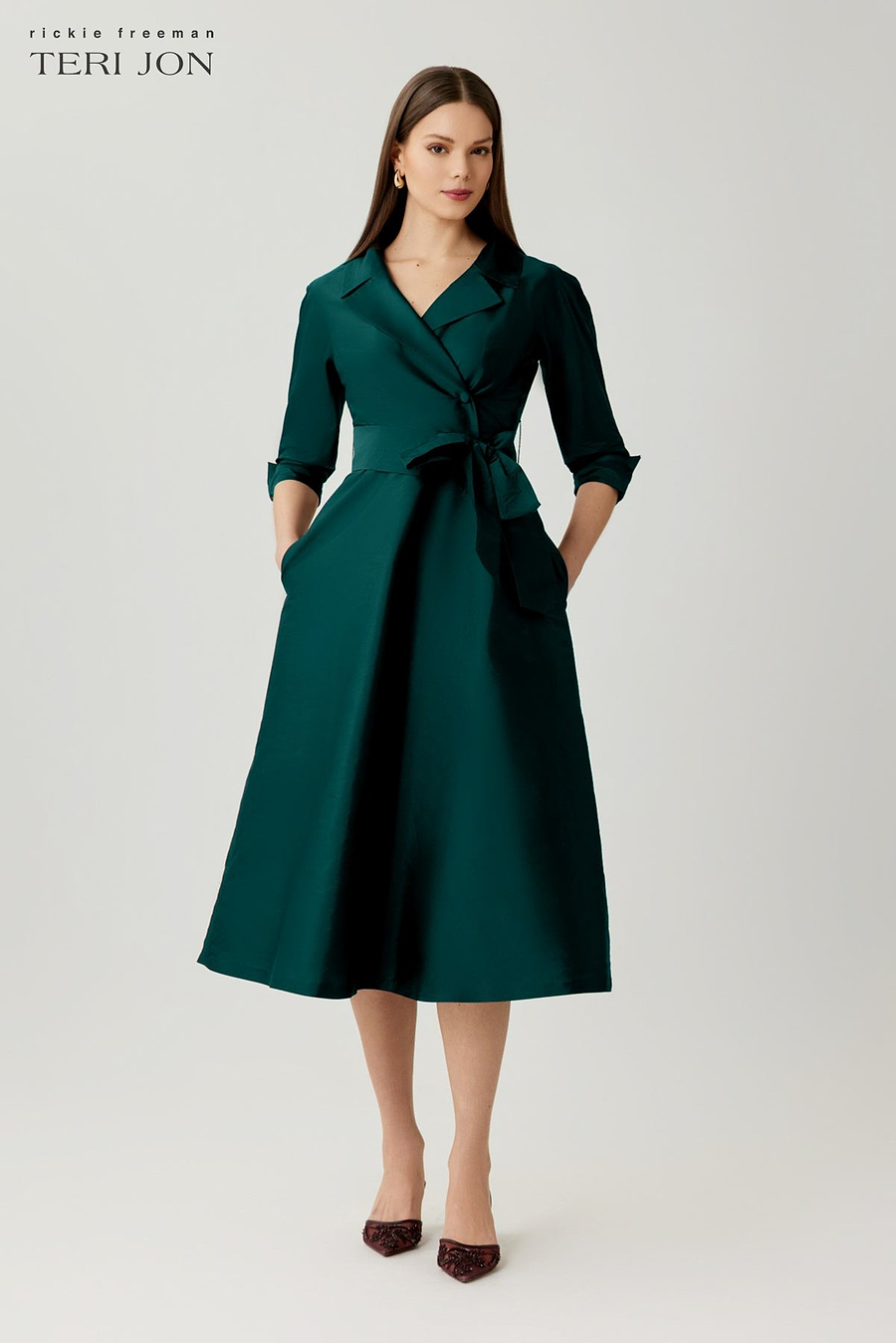 teri jon shirt dress Teri Jon Short Shirt Dress 97298