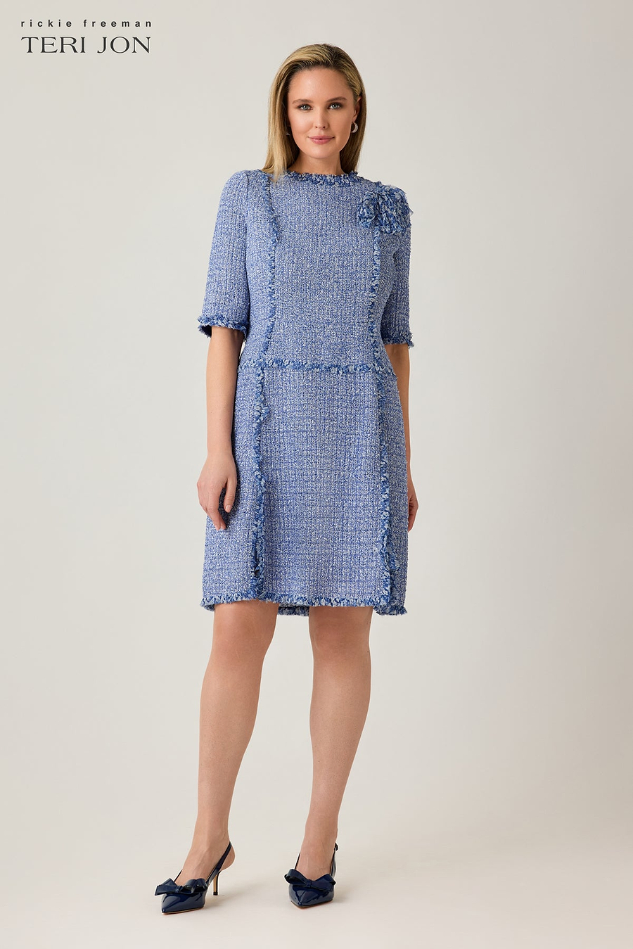 Blue White Plus Size Image