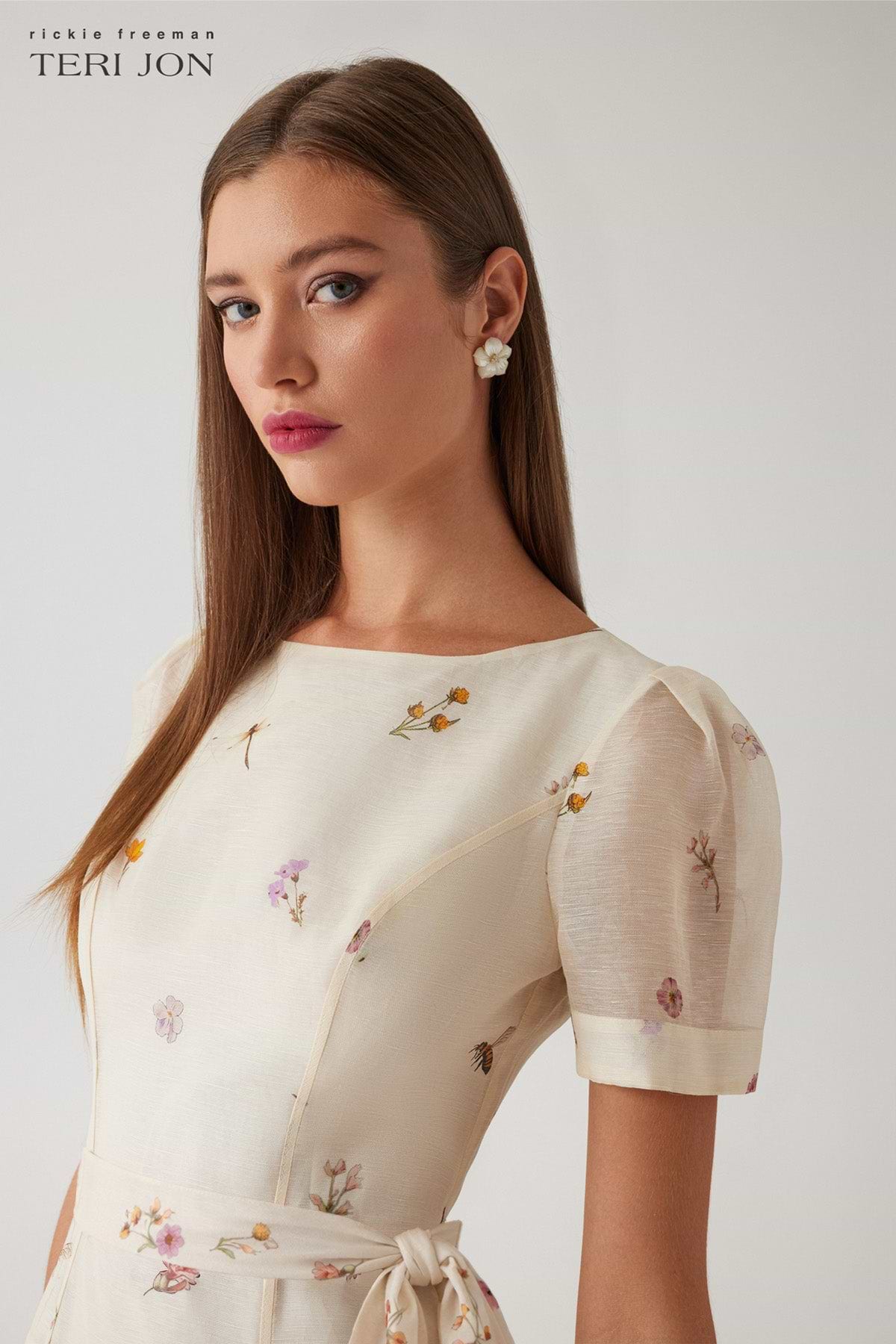 Rickie Freeman For Teri Jon Drop Waist Dress