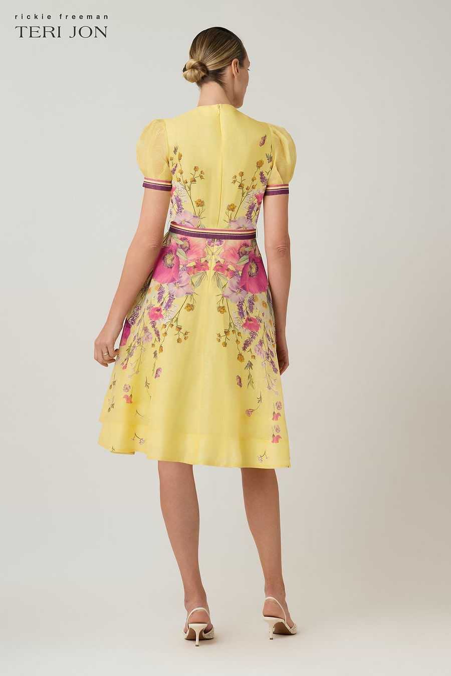 teri jon by rickie freeman special occasion short printed dress Rickie Freeman For Teri Jon Floral Tweed Short-Sleeve Dress, Blue Multi, Women's, 14, Casual & Work Dresses Tweed Dresses