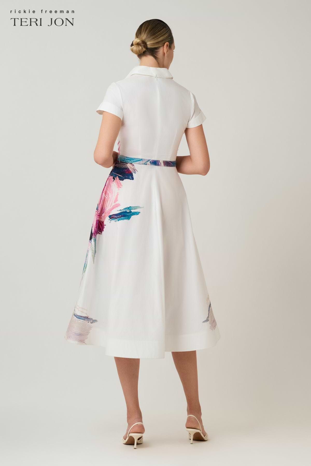 Cotton Floral Short Sleeve Shirtwaist Dress – Terijon.com