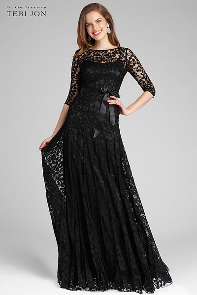 Teri Jon Black Lace Floor Length Evening Gown | Teri Jon Terijon.com Teri Jon Black Lace Floor Length Evening Gown | Teri Jon Terijon.com