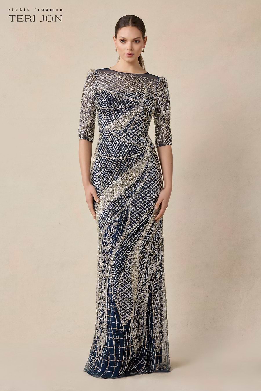 Art Deco Beaded Tulle Gown Terijon.com Art Deco Beaded Tulle Gown Terijon.com