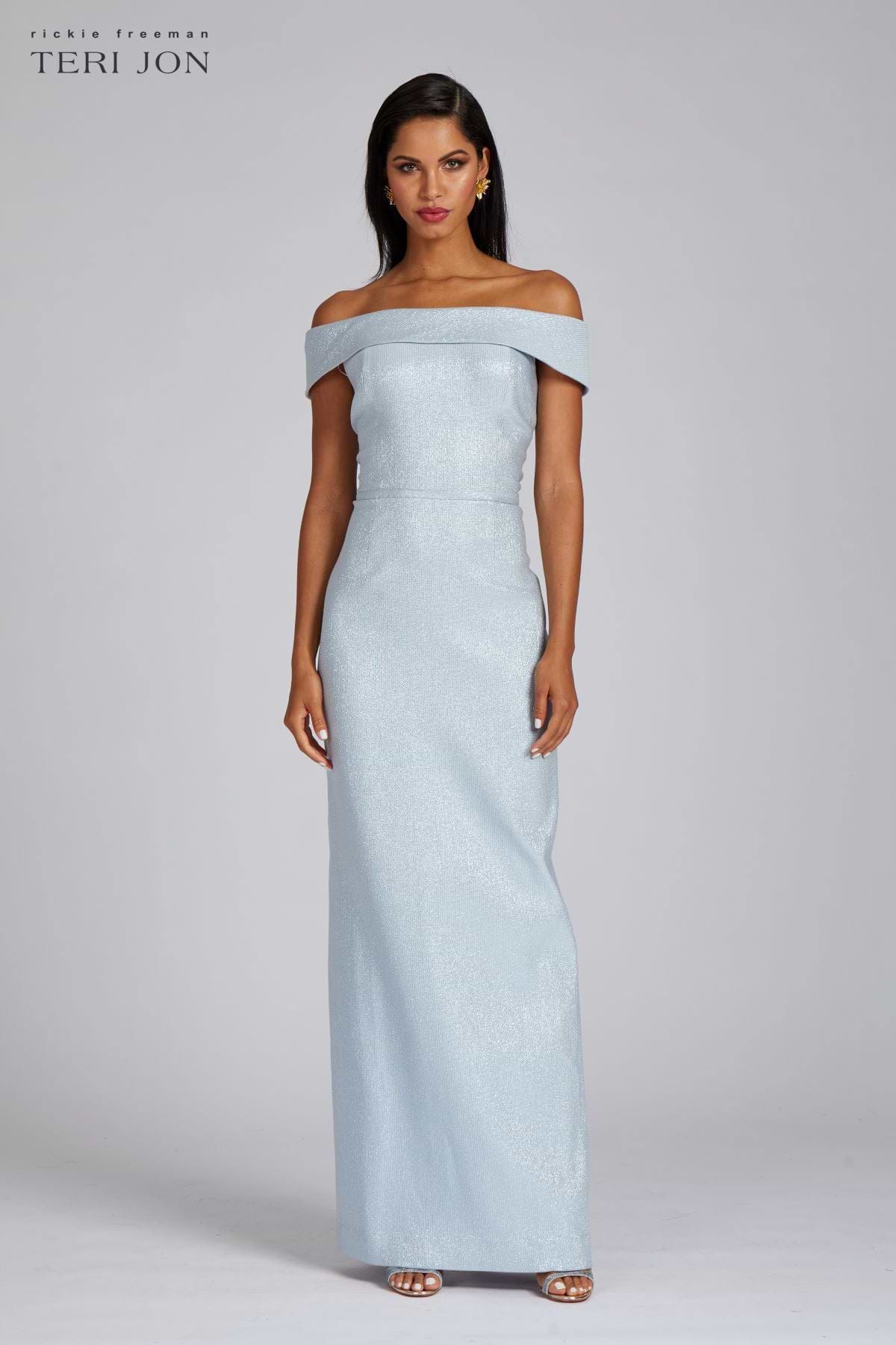 Teri Jon Sapphire Portrait Collar Gown | Teri Jon Terijon.com Teri Jon Sapphire Portrait Collar Gown | Teri Jon Terijon.com