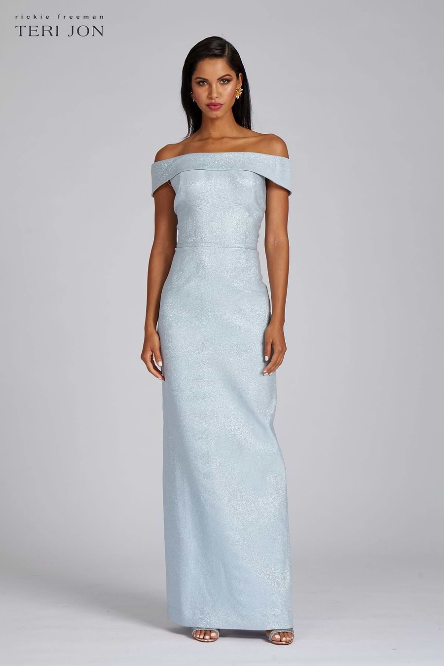 Teri Jon Sapphire Portrait Collar Gown | Teri Jon Terijon.com Teri Jon Sapphire Portrait Collar Gown | Teri Jon Terijon.com