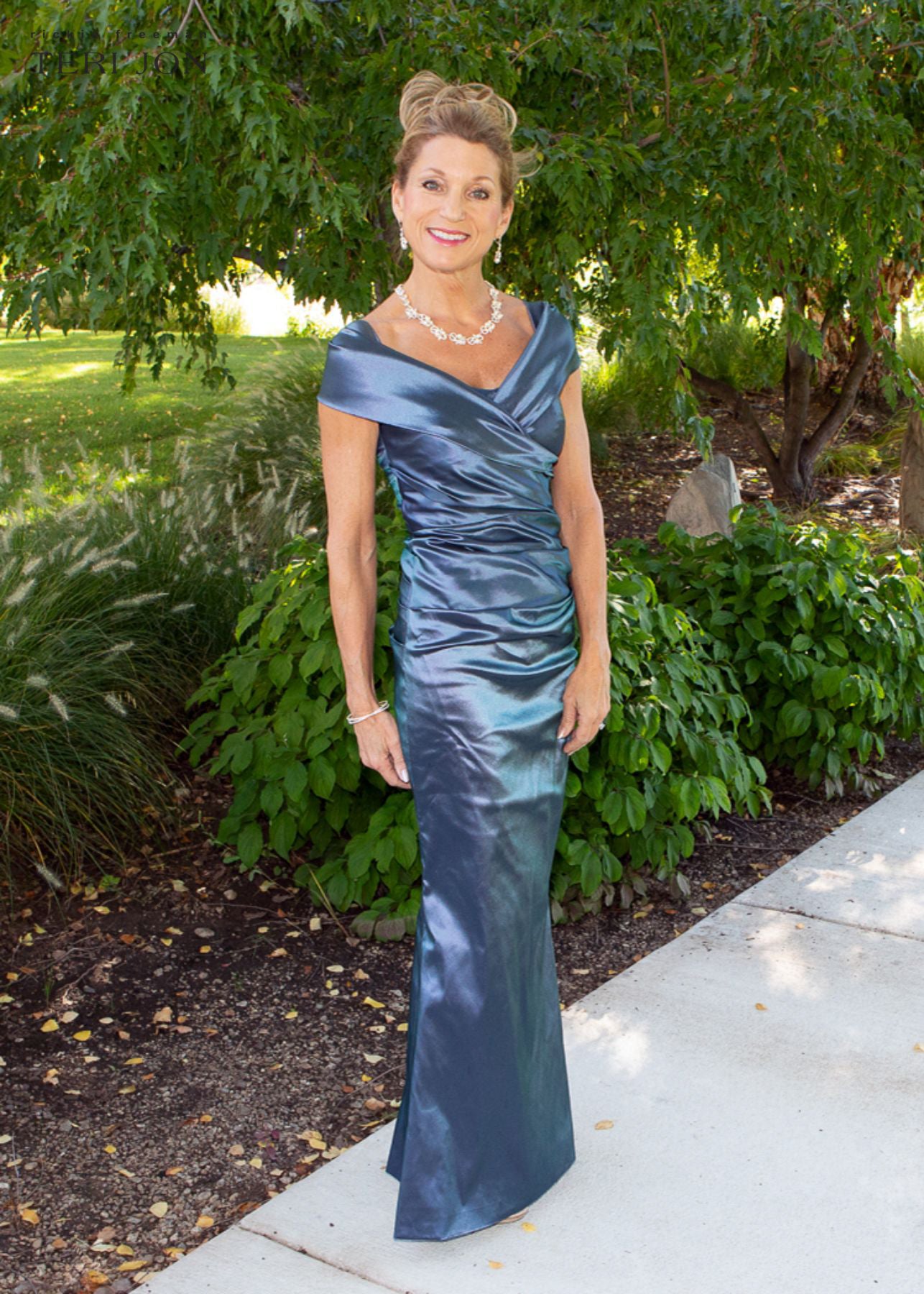 Off The Shoulder Stretch Portrait Gown Terijon.com Off The Shoulder Stretch Portrait Gown Terijon.com