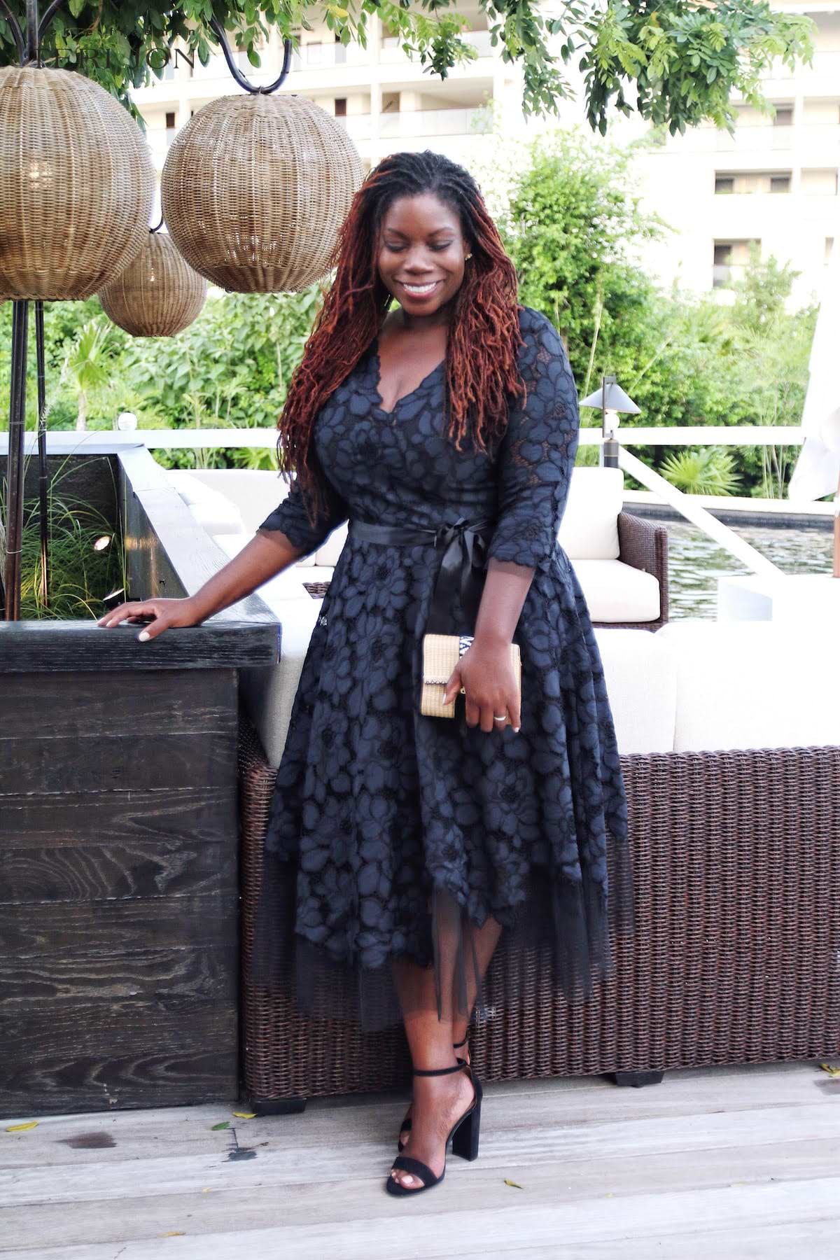 3/4 Sleeve Lace and Tulle Fit And Flare Dress | Teri Jon Terijon.com 3/4 Sleeve Lace and Tulle Fit And Flare Dress | Teri Jon Terijon.com