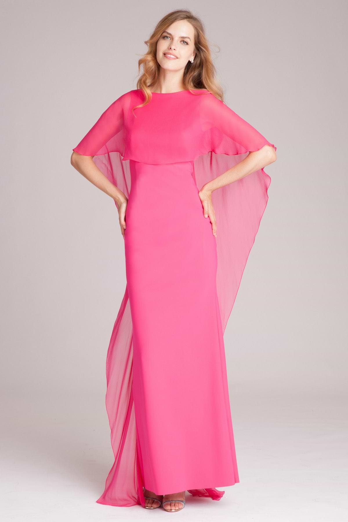 Scuba Gown with Chiffon Cape Scuba Gown with Chiffon Cape