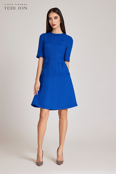 セオリー ワンピース BELLE TWEED KNIT COMBO DRESS - メルカリ