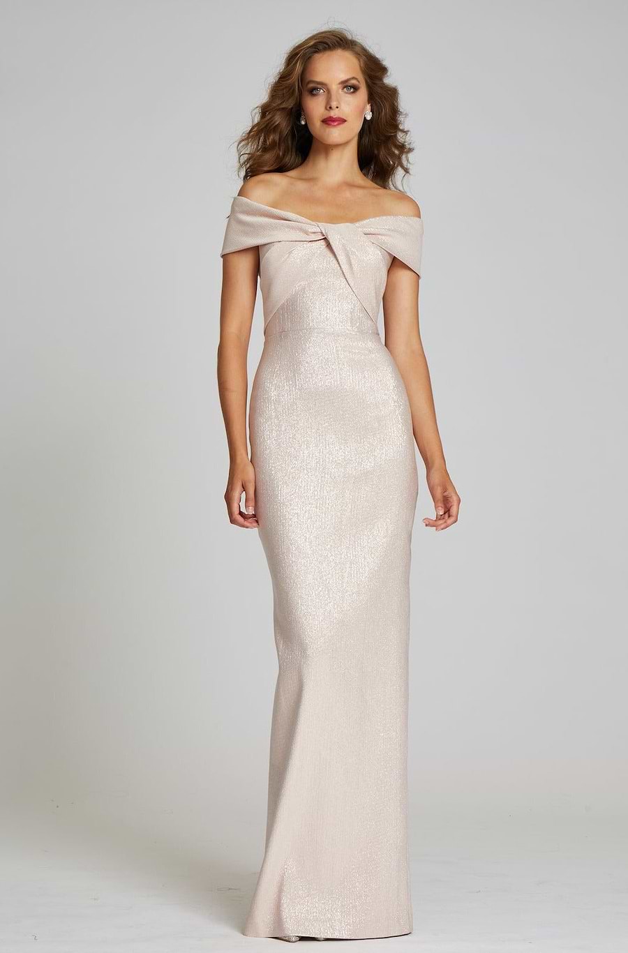 Metallic Twist Front Gown Terijon.com Metallic Twist Front Gown Terijon.com