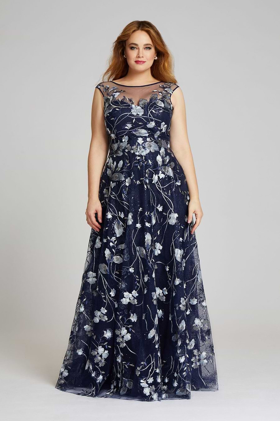 Teri Jon Embroidered Lace Illusion Gown Size 12 Teri Jon Embroidered Lace Illusion Gown Size 12