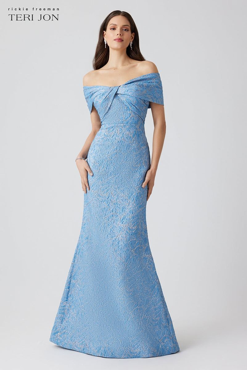 ワンピース Shirring Jersey Jacquard Mermaid Dress Shirring Jersey Jacquard