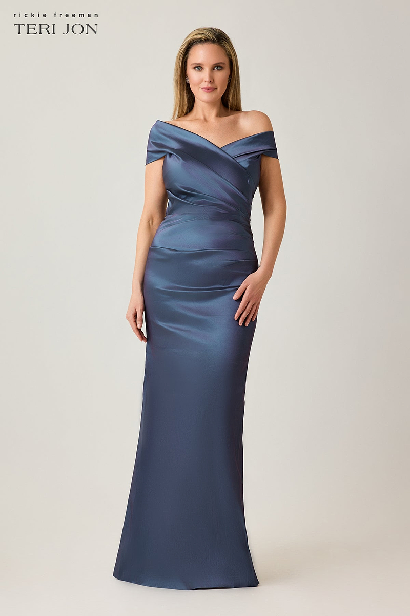 Teri Jon by Rickie Freeman Women's Taffeta Gown - Sapphire