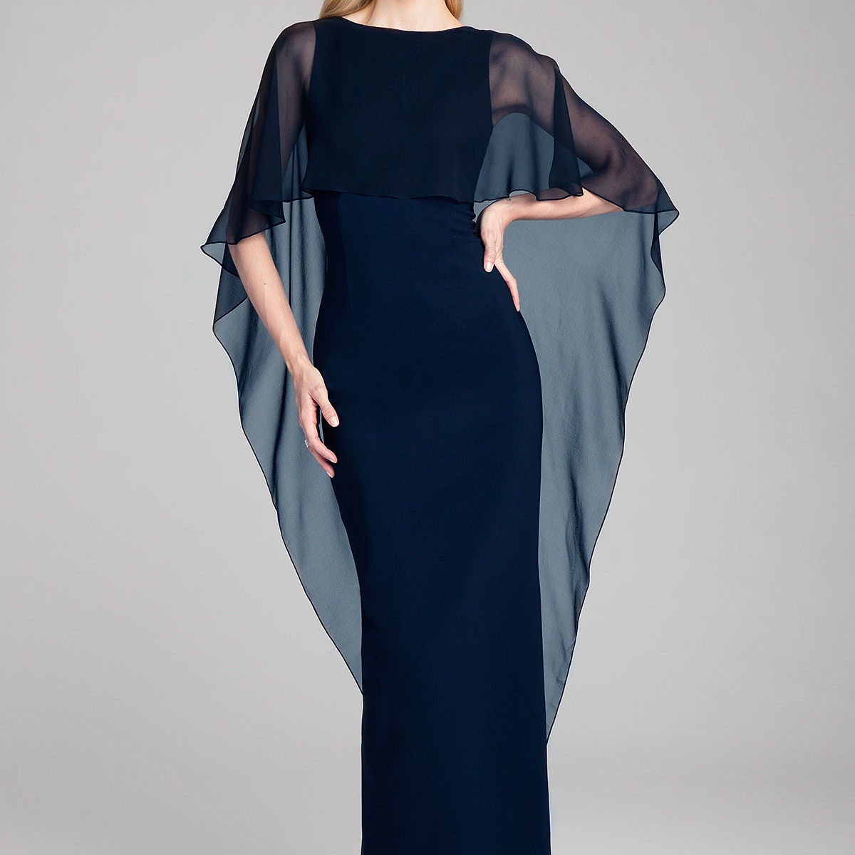 【I AM MARI】Teilrin Chiffon Shirred Long One Piece Maryse