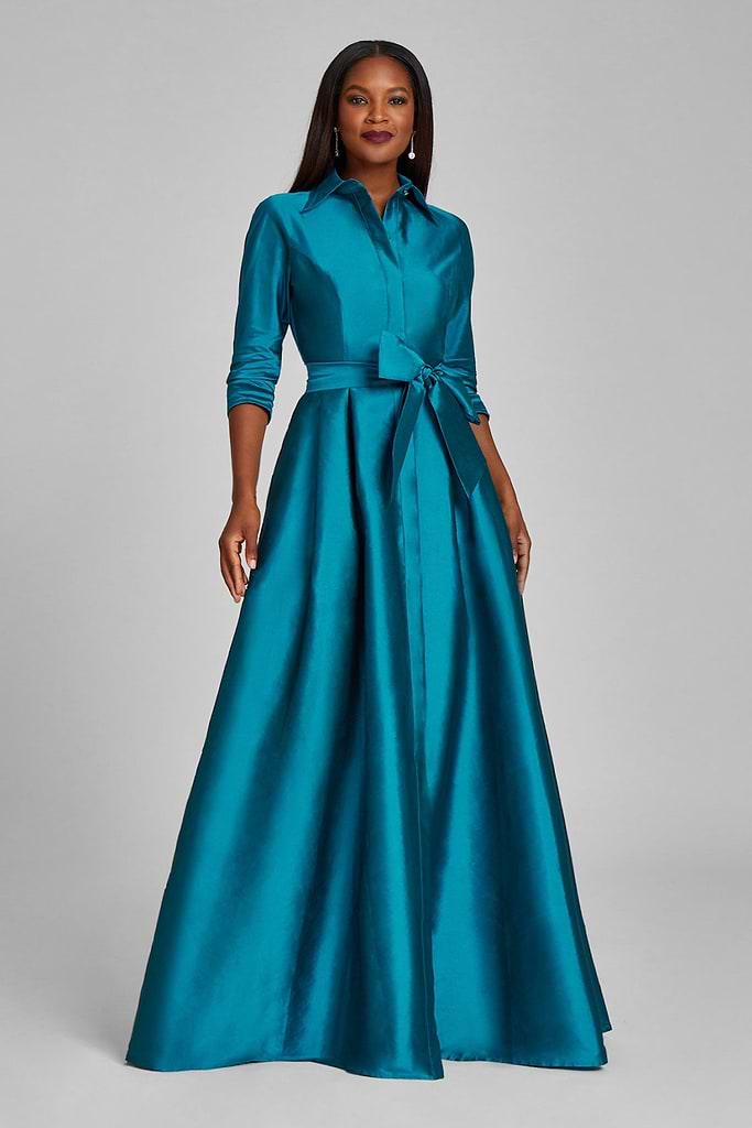 Teri Jon Taffeta Shirt Waist Gown Size 6 Teri Jon Taffeta Shirt Waist Gown Size 6