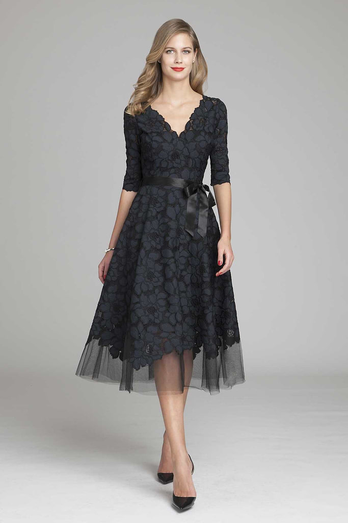 Teri Jon Lace and Tulle Fit and Flare Dress Size 10 Teri Jon Lace and Tulle Fit and Flare Dress Size 10