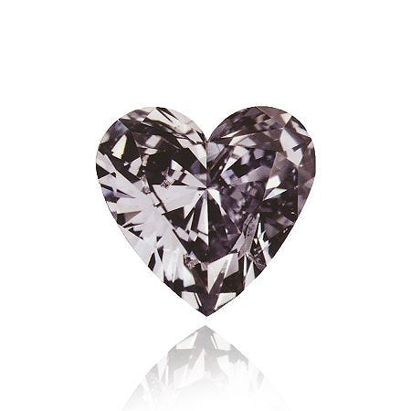 LEIBISH 0,56 ct Fancy Dark Violetish Gray Herzförmiger Diamant