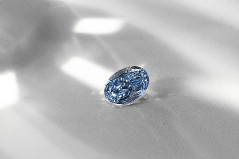 LEIBISH 1,21 Karat, Fancy Intense Blue Diamond, ovale Form, VS2-Klarheit, GIA