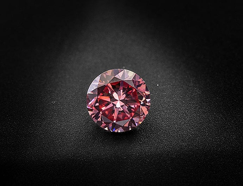 LEIBISH 0.70 carat, Fancy Vivid Pink Diamond, Round Shape, SI1 Clarity, GIA