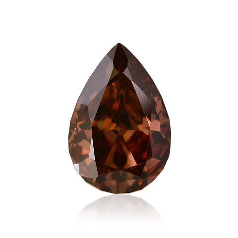 LEIBISH 0,46 Karat, Fancy Deep Brown Pink Diamant, Birnenform