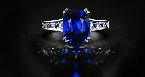 LEIBISH 3.69 carat, Blue, Sapphire, Cushion Shape