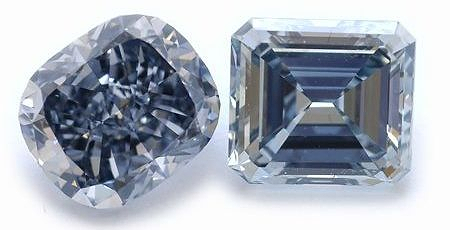 LEIBISH Two stones that look relatively similar in size, although the cushion cut is 3-carats and the emerald cut is only 2-carats