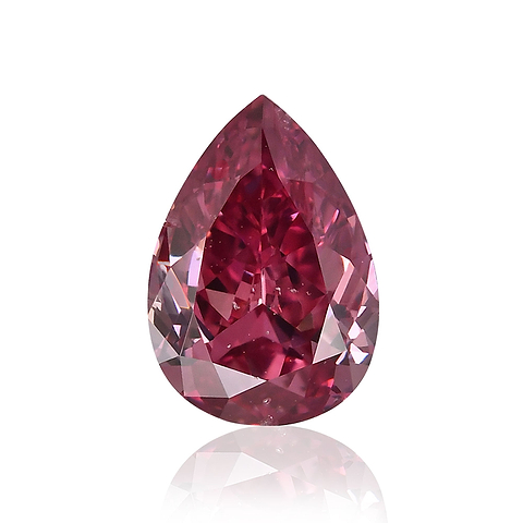 LEIBISH 0,70 Karat, Fancy-Purpurroter Diamant, Birnenform, SI1-Klarheit, GIA
