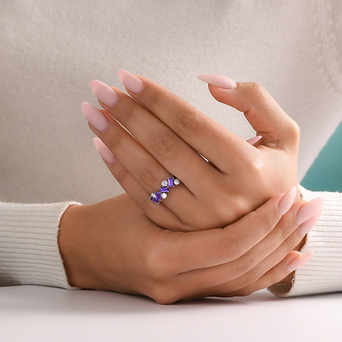 LEIBISH Tansanit- und Diamant-Bandring