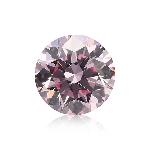 LEIBISH 0.51 carat, Fancy Purplish Pink Diamond, Round Shape, SI1 Clarity, Triple X GIA
