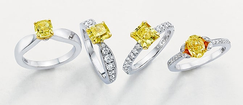 LEIBISH yellow diamond engagement ring collection 'Soleil'